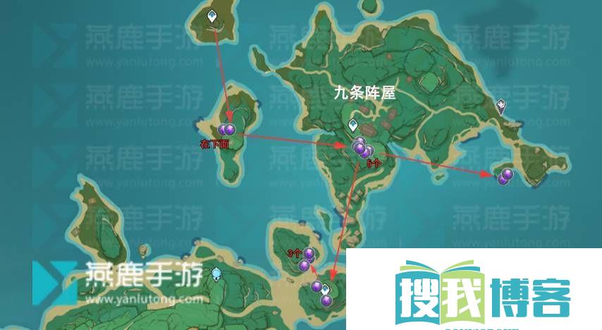 紫晶块采集路线图一览