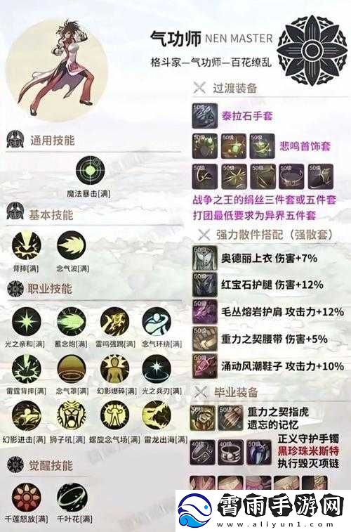 DNF手游：气功师职业特点深度解析