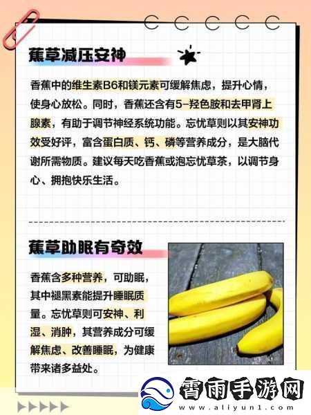 香蕉和忘忧草对焦虑的影响成片已正式发布-香蕉与忘忧草对焦虑的积极作用研究