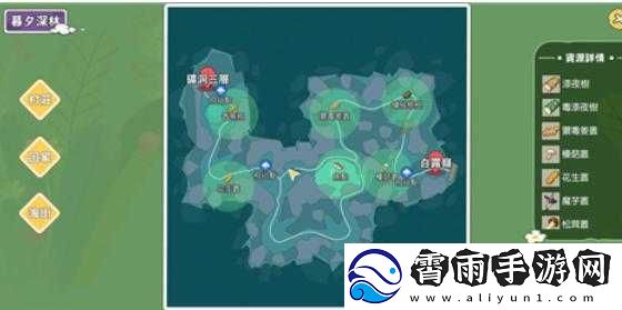 小森生活松茸位置汇总