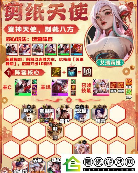 金铲铲之战剪纸天使阵容推荐