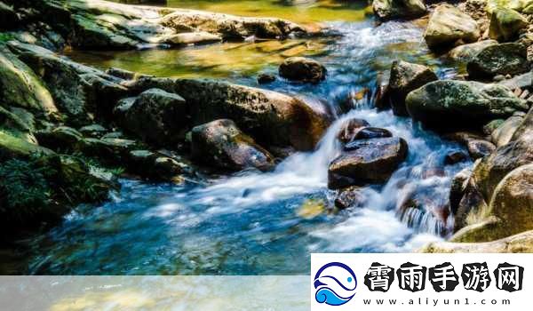 桃源洞口已是溪水：桃源洞口溪水潺潺-映照自然新生机