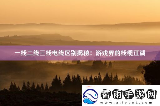 一线二线三线电线区别揭秘：游戏界的线缆江湖