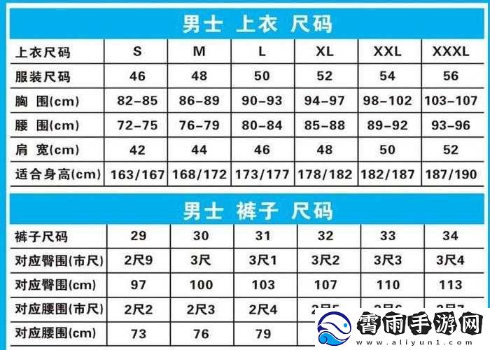 欧洲尺码