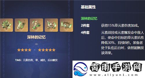 原神草神圣遗物推荐
