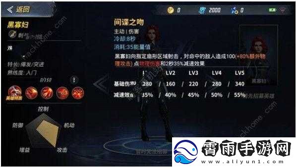漫威超级战争黑寡妇技能深度解析：揭秘其战斗能力与实践技巧