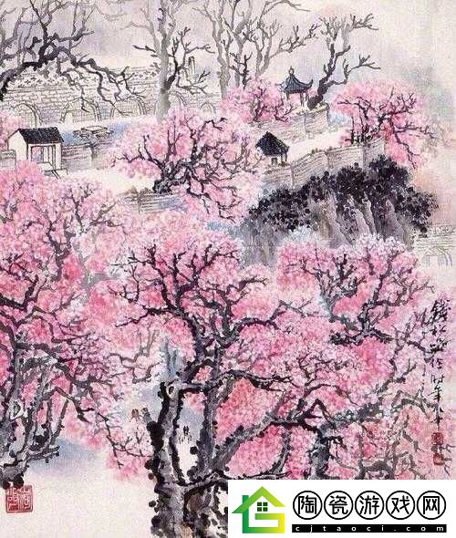 桃花流水芳草萋萋：描绘的美丽景象