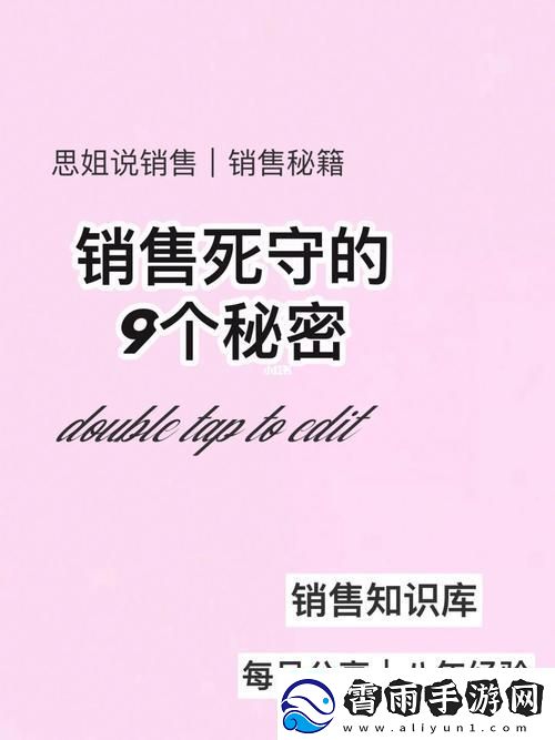 深度解析“销售的销售秘密3HD中字”的成功秘诀