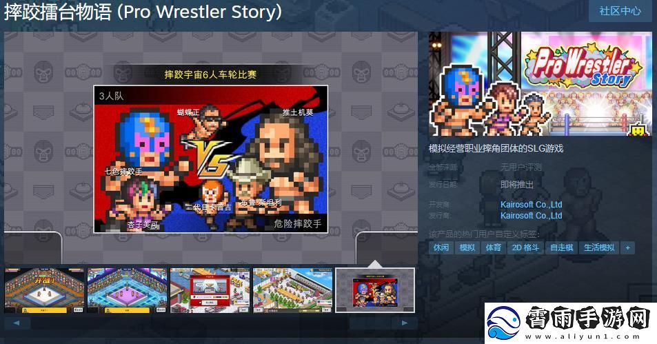 开罗游戏摔跤擂台物语Steam页面上线-发售日待定